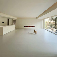Curved-Edge Wooden Flooring Light Color Style 1