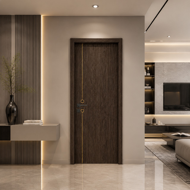 Plastic-Wood Composite Door Dark Color Style 1